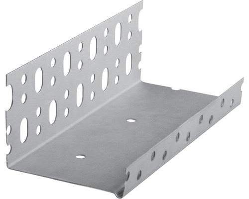 CATNIC Sockelprofil Aluminium für Dämmung 60 mm 2500 mm x 63 mm Gelochte Metallschiene für den Trockenbau