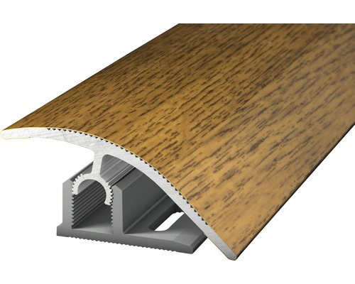 Anpassungsprofil PROFI-TEC MASTER Alu eiche dunkel 47x900mm Übergangsprofil aus Aluminium mit Holzdekor