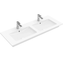 Waschtischplatte mit zwei Waschbecken und Armaturen