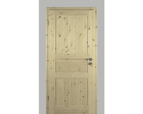 Pertura Landhaustür Fengur Fichte lack 86,0x198,5 cm Links 02/03 Holztür mit Türgriff