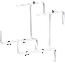 Blumenkastenhalter geli Typ C 3-fach verstellbar für Geländer weiß