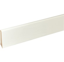 Weiße Holzfußleiste