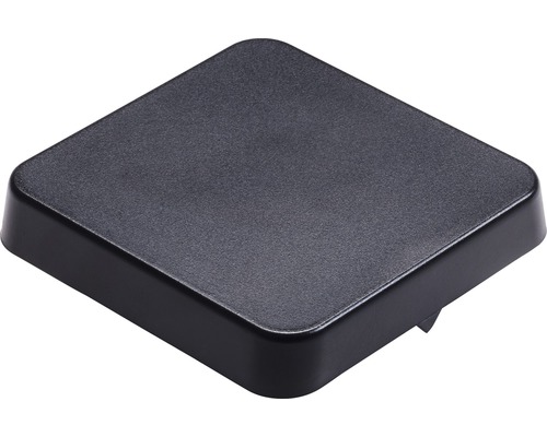 Schwarze quadratische Abdeckung aus Kunststoff