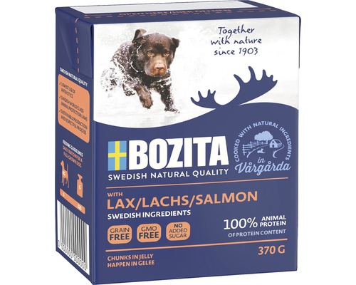 Hundefutter nass BOZITA Happen in Gelee mit Lachs 370 g getreidefrei Bozita Hundefutter mit Lachs, 370 Gramm