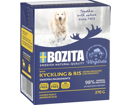 Bozita Hunde Nassfutter mit Huhn und Reis, 370 Gramm