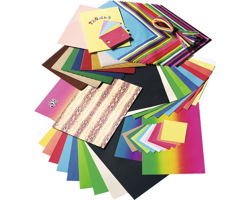 Verschiedenfarbiges Bastelpapier Set für Hobby und Bastelarbeiten