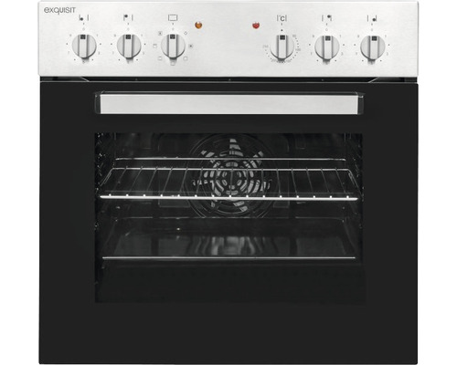 Exquisit Elektro Einbauherd mit Bedienknöpfen und Garraum