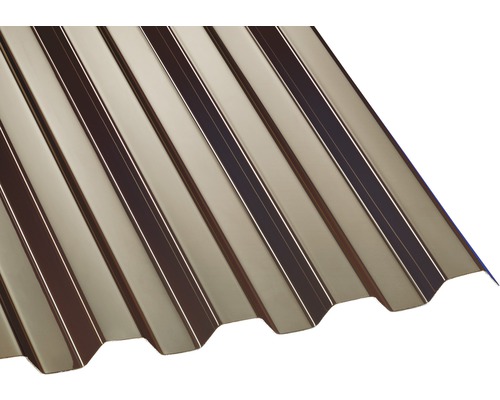 Gutta Polycarbonat Wellplatte Trapez 76/18 bronce 3500 x 1045 x 0,8 mm