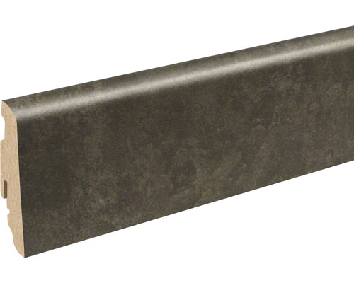 SKANDOR Sockelleiste Graubasalt FOFA129 FU60L 19 x 58 x 2400 mm Fußleiste aus Holz
