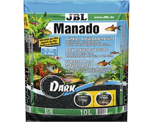 Bodengrund JBL Manado DARK 10 l JBL Manado Dark natürlicher Bodengrund für Aquarien, 10 Liter