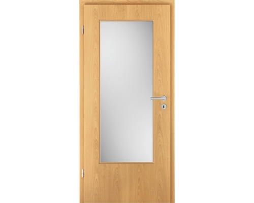 Holztür mit Glaseinsatz