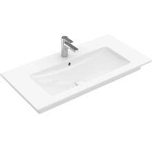Waschtisch aus Sanitärkeramik mit Armatur