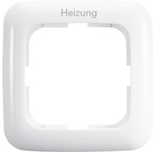 Quadratischer Heizkörperthermostat-Rahmen mit der Aufschrift Heizung.