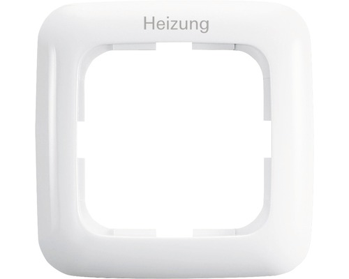 Busch-Jaeger 2511 JH-214 Abdeckrahmen mit Aufschrift 1-fach Reflex SI alpinweiß Quadratischer Heizkörperthermostat-Rahmen mit der Aufschrift Heizung.