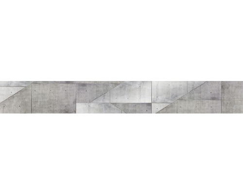 Küchenrückwand mySPOTTI Splash Concrete Plates 450 x 60 cm Betonwand mit geometrischen Mustern