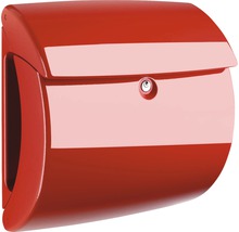 Roter Briefkasten mit Schloss
