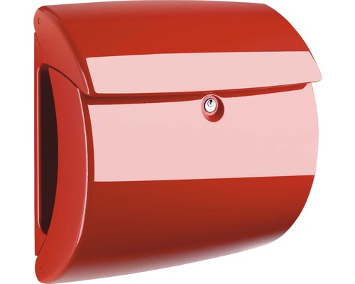 Burg Wächter Briefkasten Kunststoff BxHxT 400/380/178 mm Piano 886 rot mit Öffnungsstopp