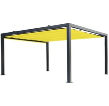 Pavillon Grau 500 x 300 cm Design 7703 gelb ohne Senkrechtmarkise-thumb-2