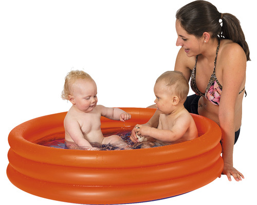 Planschbecken Happy People 3-Ring-Pool Ø 122x23 cm orange