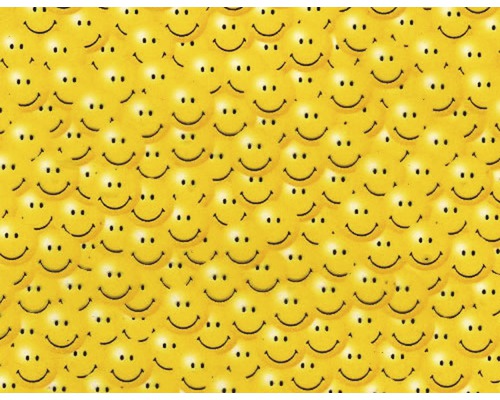 Wassertransferdruck Folie Smileys gelb CD-12-ZM 100 x 50 cm Gelbes Hintergrundmuster mit Smileys