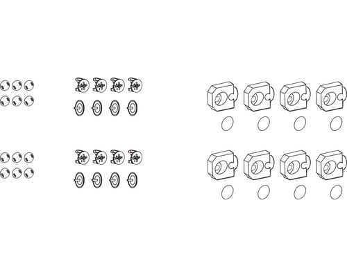 Befestigungsmaterial für Möbel