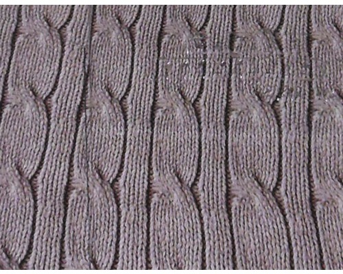 Wassertransferdruck Folie Wolle CD-183 100 x 50 cm Nahaufnahme eines Strickmusters mit Zopfmuster.