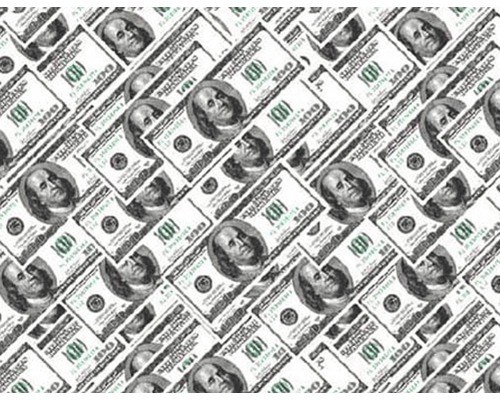 Wassertransferdruck Folie Dollar CD-198-KT 100 x 50 cm Muster aus Hunderdollar-Banknoten
