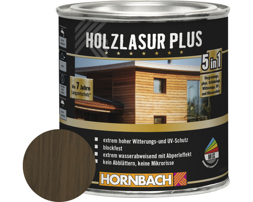 HORNBACH Holzlasur Plus nußbaum 375 ml