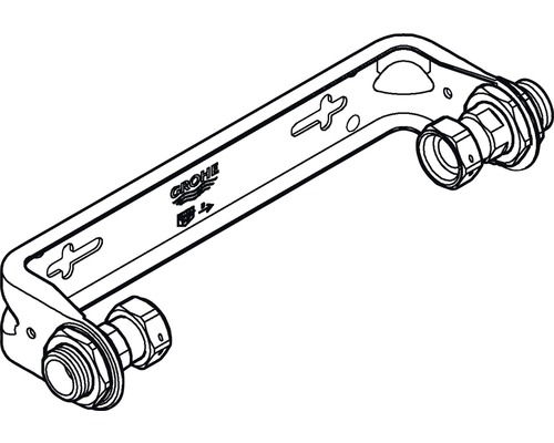 Grohe Logo Wandhalterung mit Anschlüssen