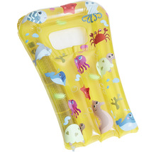 Gelbe Luftmatratze mit Tiermotiven für Kinder
