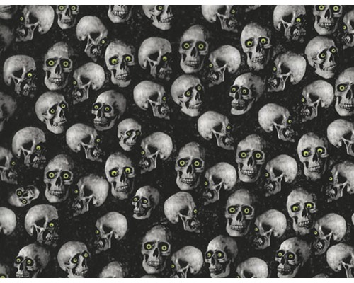 Wassertransferdruck Folie Skulls CD-325 100 x 50 cm Textil mit Totenköpfen Muster