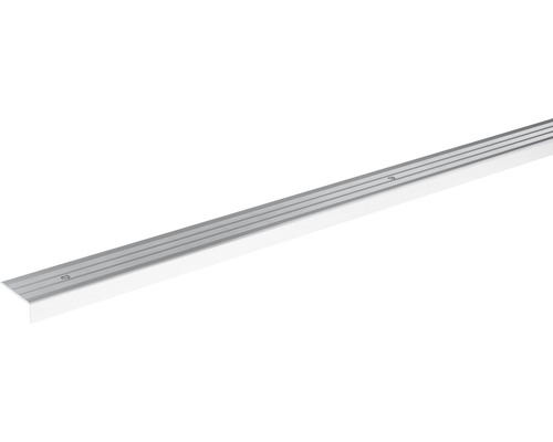 SKANDOR Treppenkantenprofil silber eloxiert gelocht 9,5x24,5x2700 mm Treppenkantenprofil aus Metall