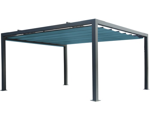 Pergola mit textilem Lamellendach für den Garten