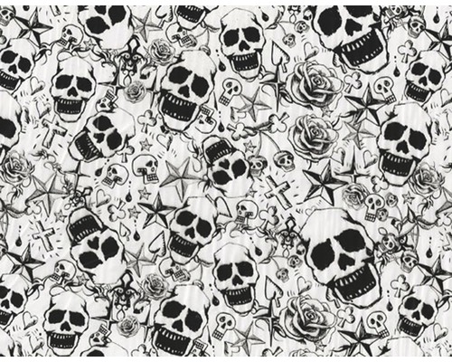 Wassertransferdruck Folie Totenköpfe Skulls 1 Meter x 50 cm