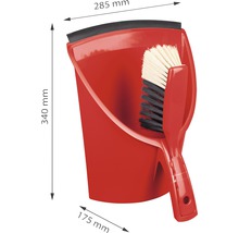 Kehrgarnitur mit den Maßen 340 mm Höhe, 285 mm Breite und 175 mm Tiefe
