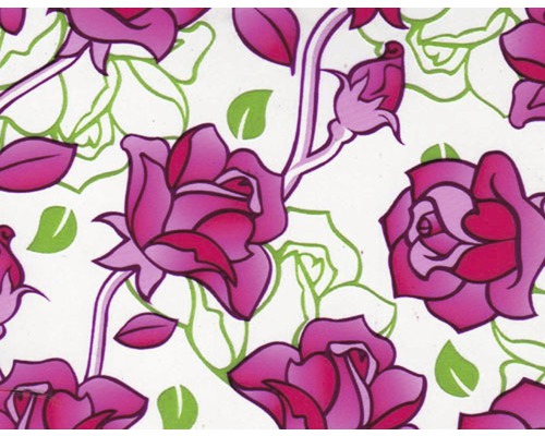 Wassertransferdruck Folie Rosen CD-63-Jl 100 x 50 cm Tapete mit Rosenmuster