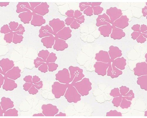 Wassertransferdruck Folie Blumen pink CD-280 100 x 50 cm Tapete mit Hibiskusblütenmuster