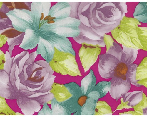 Wassertransferdruck Folie Blumen bunt CD-56-1 100 x 50 cm Blumentapete mit Rosen und Lilienmuster