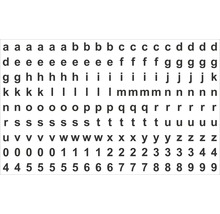 Aufkleber Buchstaben-Sortiment Kleinbuchstaben und Zahlen, schwarz-thumb-0