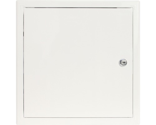 Revisionstür Softline Stahlblech verzinkt weiss RAL 9016 mit Zylinderschloss 40 x 40 cm