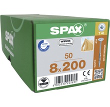 Spax Schrauben 8x200 mm, 50 Stück in grüner Verpackung