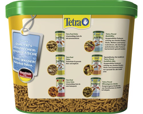 Tetra Pond Fischfutter Eimer mit verschiedenen Futtersorten für Gartenteichfische