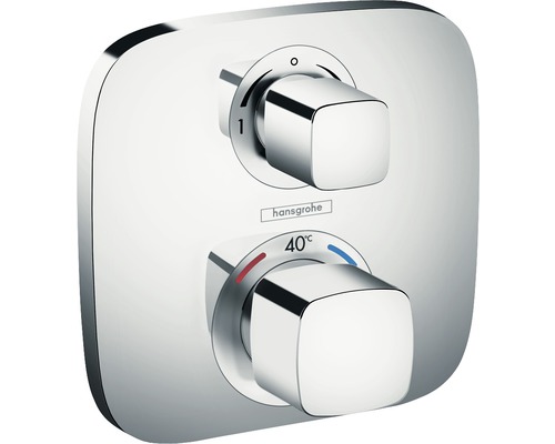 Unterputz Duschsystem mit Hand- und Kopfbrause hansgrohe Croma Select E chrom glänzend 27294000