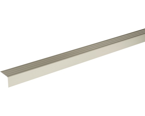 SKANDOR Treppenkantenprofil cognac eloxiert selbstklebend 20x24,5x900 mm Treppenkantenprofil aus Metall mit geriffelter Oberfläche