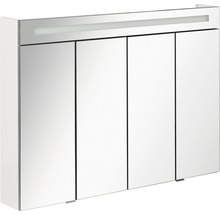 Spiegelschrank FACKELMANN 110 x 16,5 x 78,5 cm weiß hochglanz 4-türig LED IP 20-thumb-0