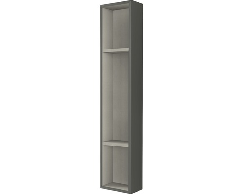 Hängeschrank Baden Haus Eden Breite 20 cm talpa-grau matt fertig montiert 53145 Hochformatiger Hängeschrank mit zwei Regalböden