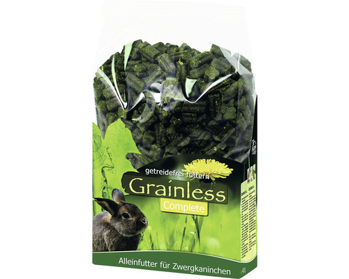 Nagerfutter, JR Farm Grainless Complete für Zwergkaninchen 1350 g