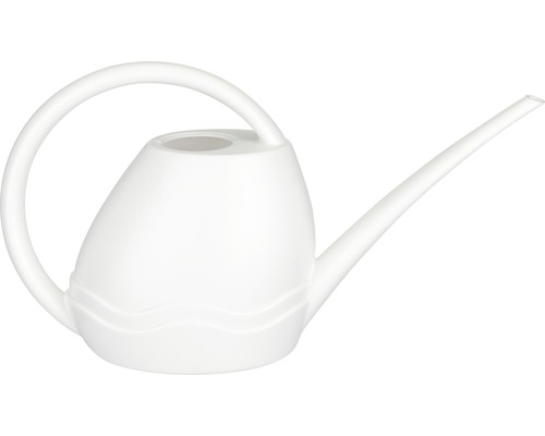 Weiße Gießkanne mit langem Auslauf