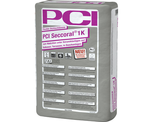 PCI Seccoral® 1K Flexible Dichtschlämme zum Abdichten grau 15 kg PCI Seccoral® 1K Flexible Dichtschlämme zum Abdichten grau 15 kg