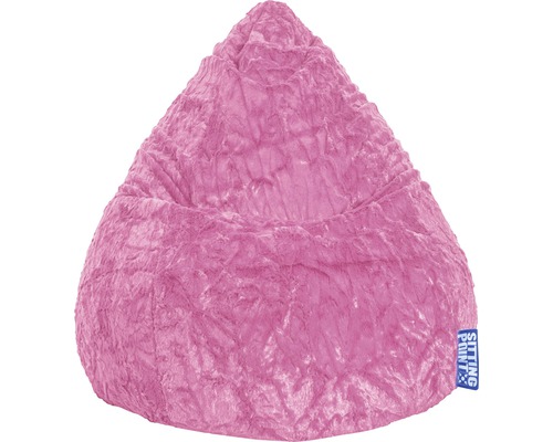 Sitting Beanbag Sitzkissen | XL Sitzsack Fluffy Point pink HORNBACH
